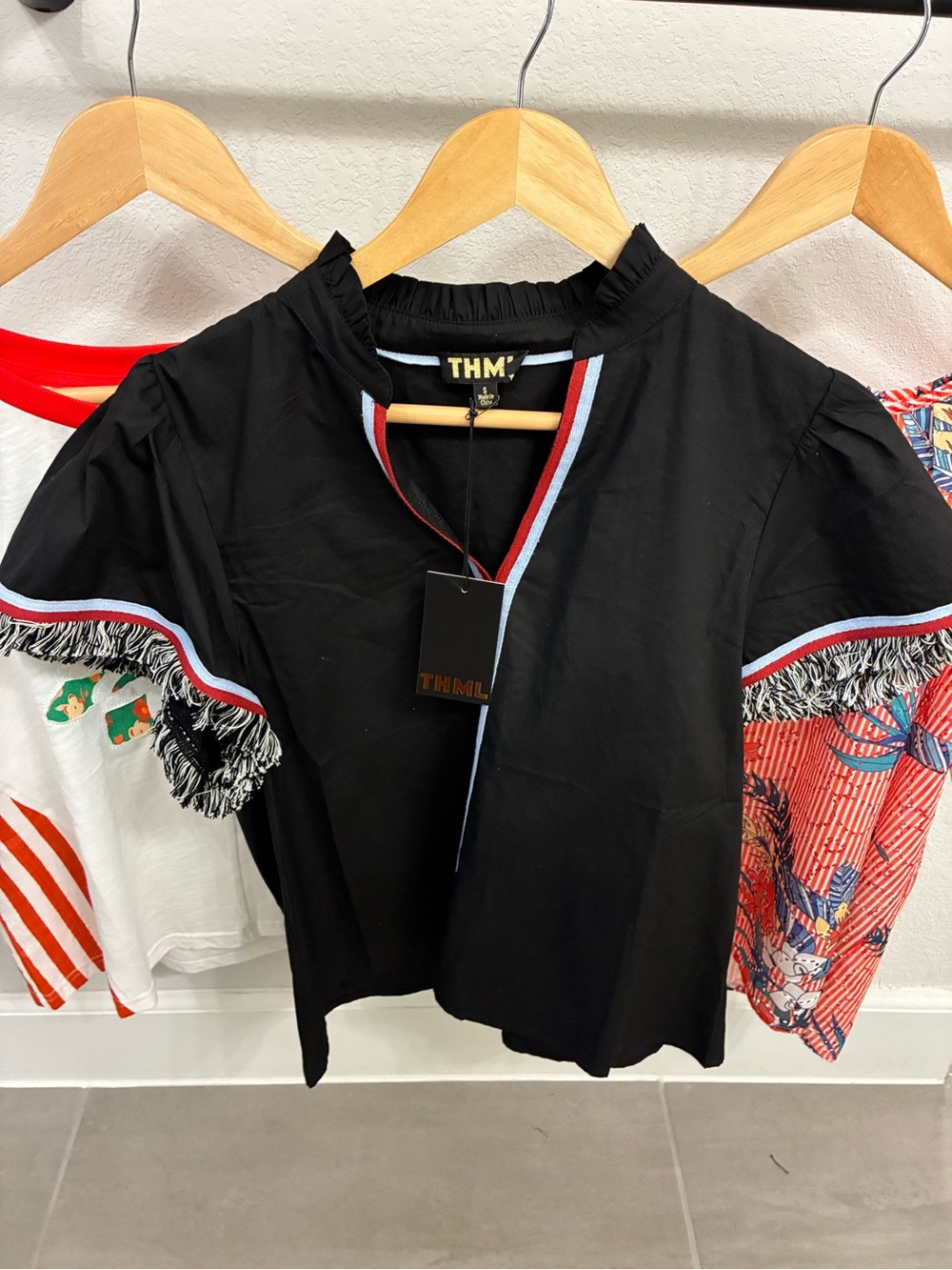 Trio of 3 new tops SMALL - THML & VOY - Black, White and Red
